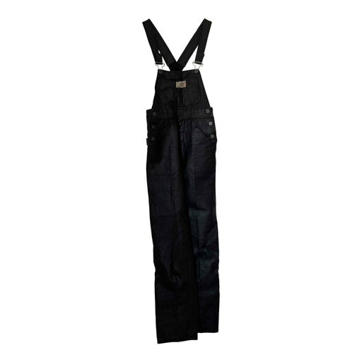 Faux leather dungarees