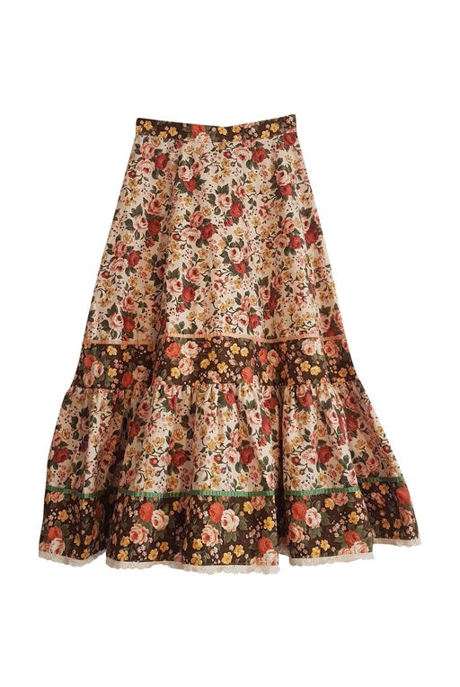 Floral midi skirt