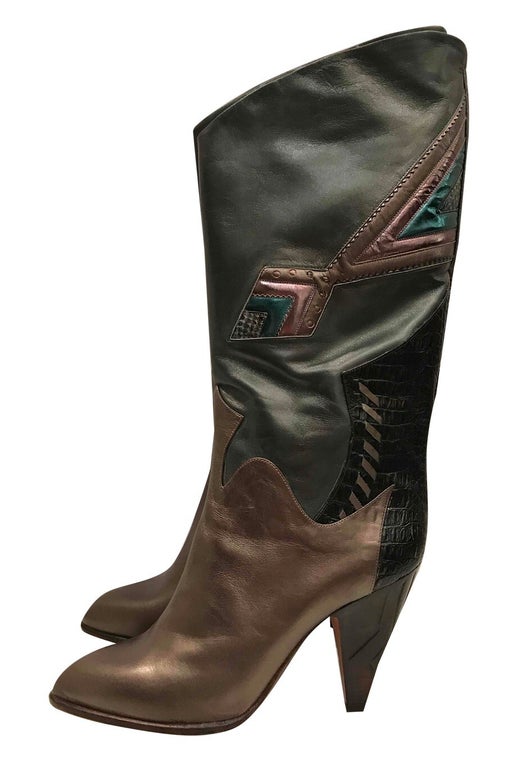 80's leather boots