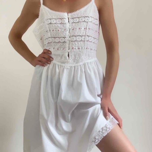 Embroidered cotton dress