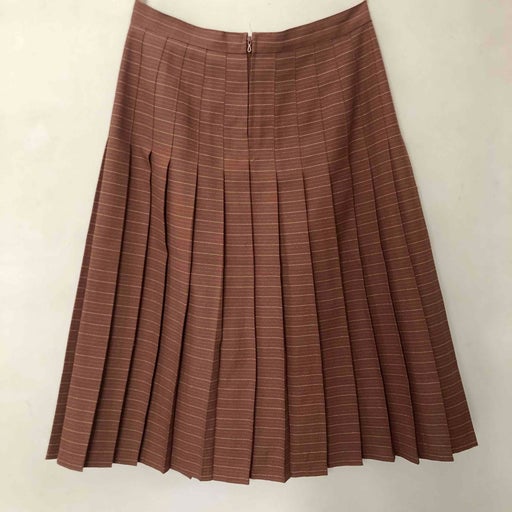 Striped pleated skirt