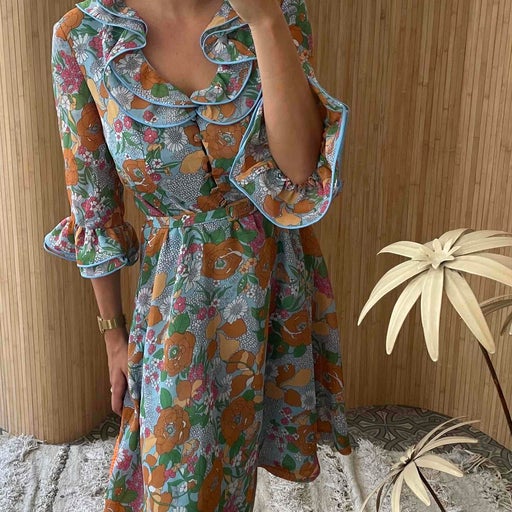 70's floral dress