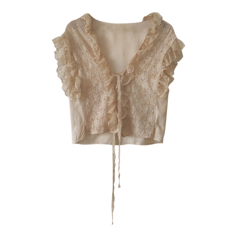 Crop top en dentelle 