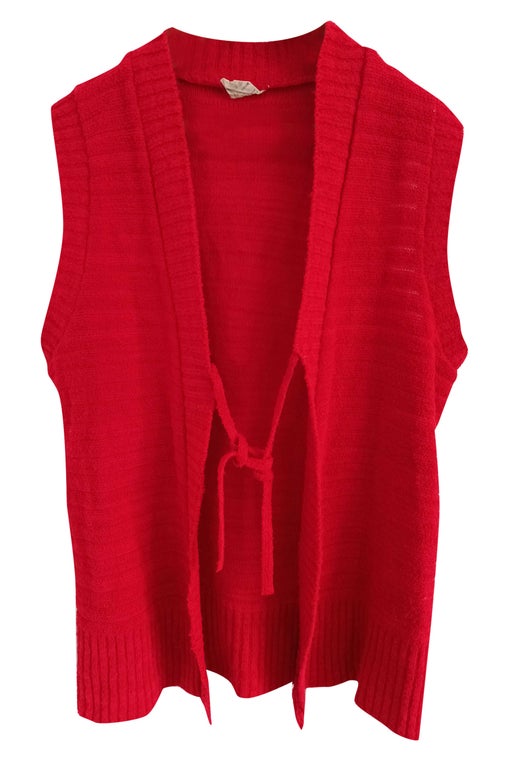 Red terry vest