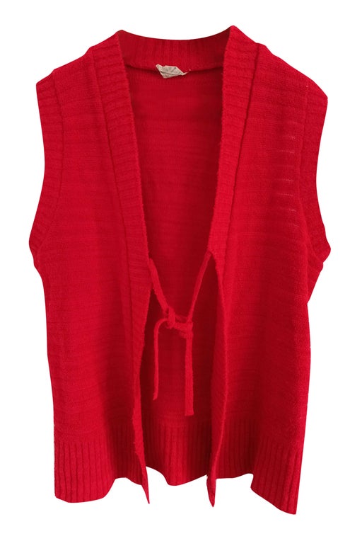 Red terry vest