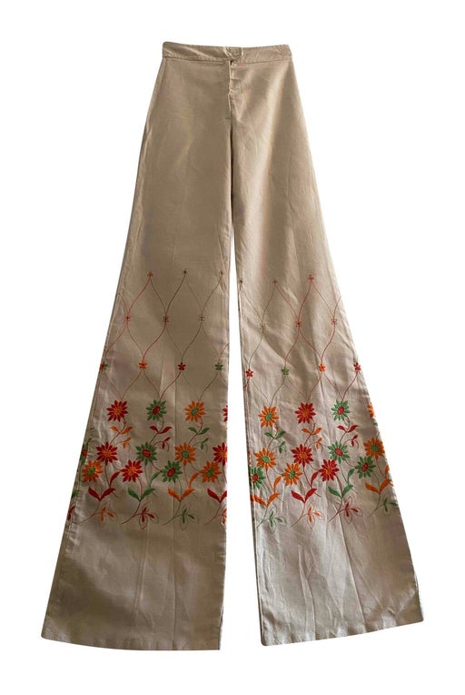 Embroidered flare pants