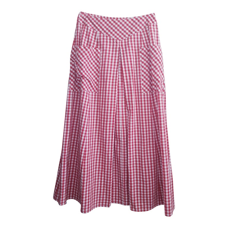 Jupe longue vichy