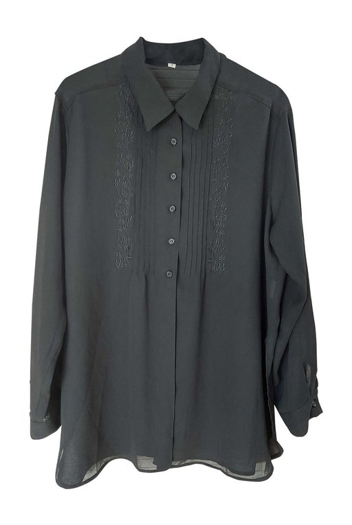 Black embroidered shirt