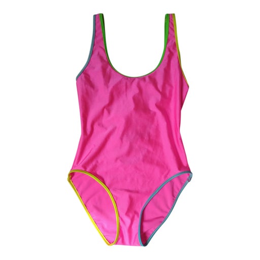 80's neon swimsuit