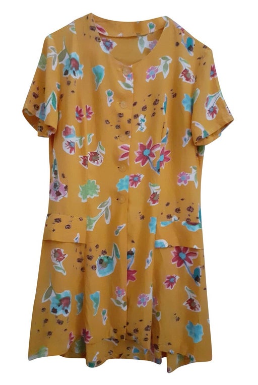 Floral shirt dress