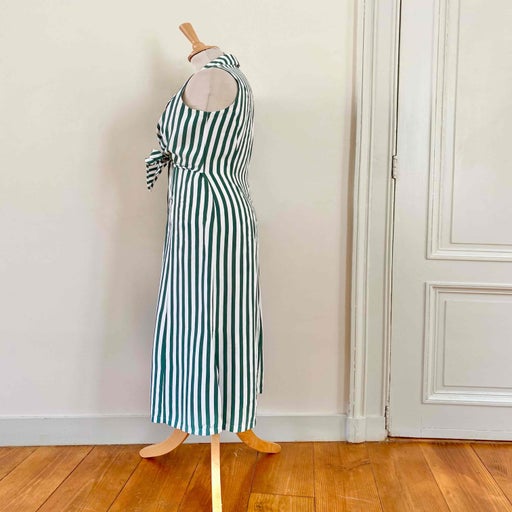 Robe longue à rayures