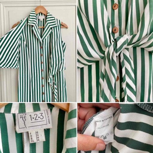 Robe longue à rayures