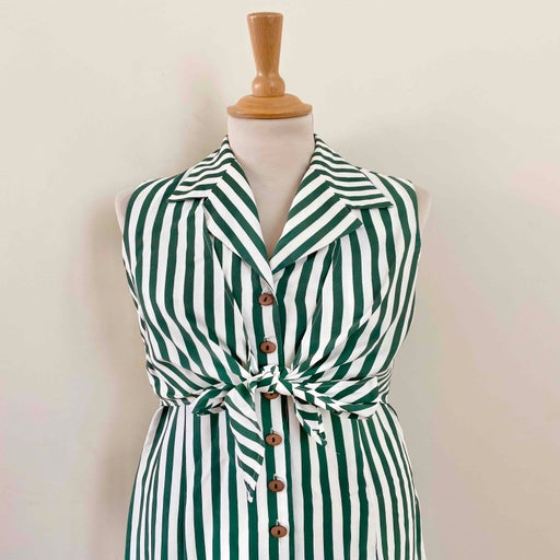 Robe longue à rayures