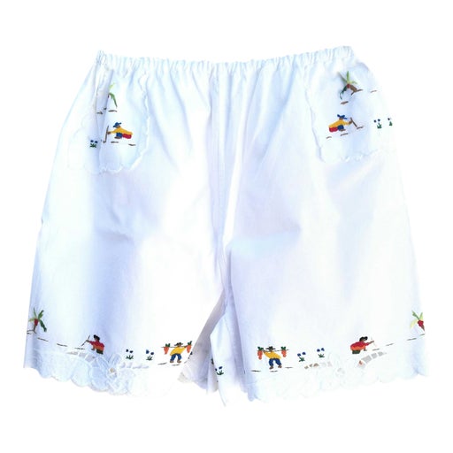 Short brodé