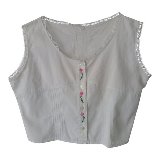Embroidered crop top