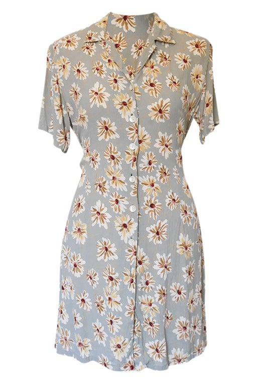 Robe chemise à fleurs