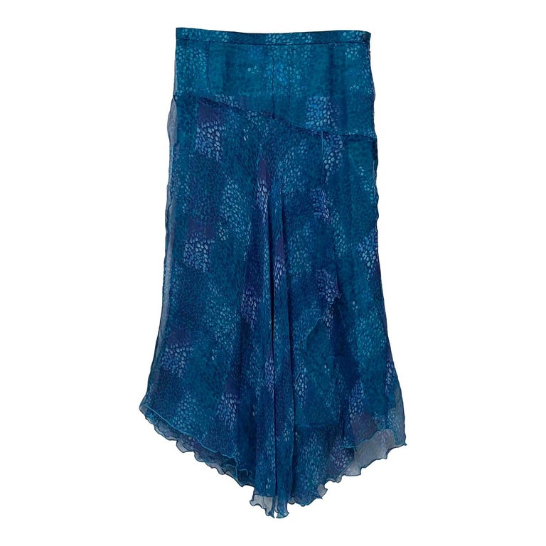 Jupe asymétrique en soie