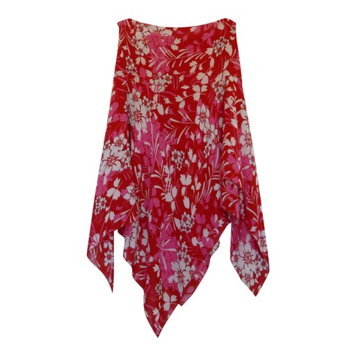 Asymmetrical floral skirt