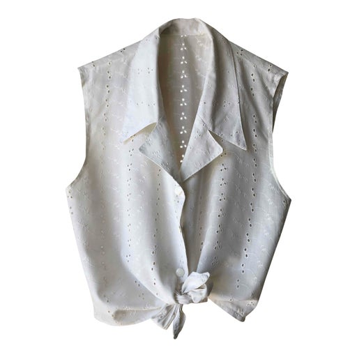 Embroidered cotton top