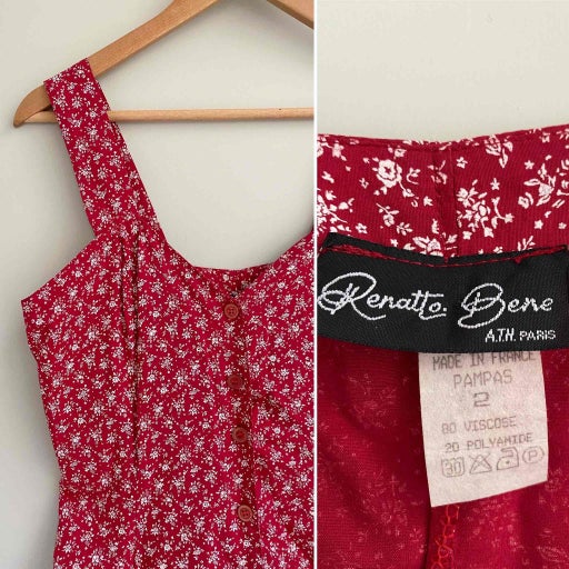 Robe boutonnée à fleurs