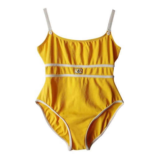 yellow swimsuit