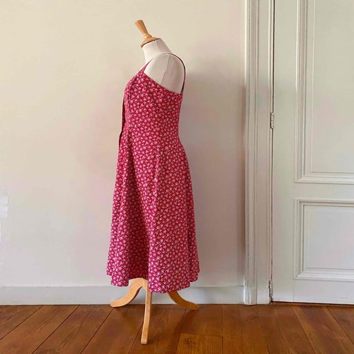 Robe boutonnée à fleurs