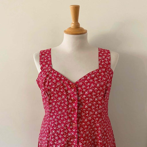 Robe boutonnée à fleurs