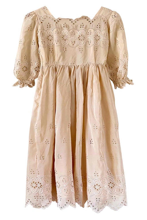 Embroidered silk dress