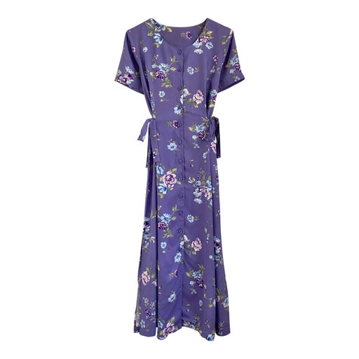 Robe boutonnée à fleurs