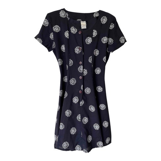 Robe boutonnée à fleurs