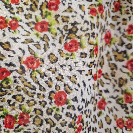 Robe léopard à fleurs