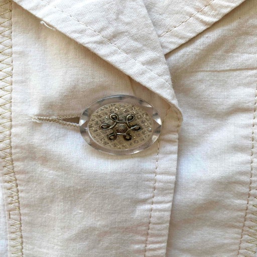 Blouse brodée en coton