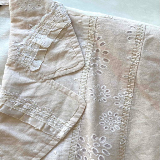 Blouse brodée en coton