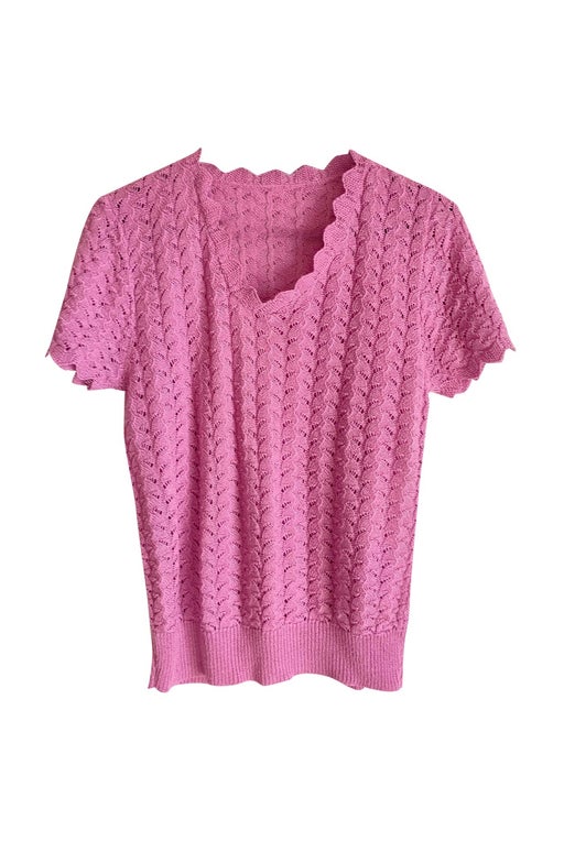 Pink knit top