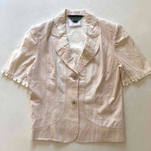 Blouse brodée en coton