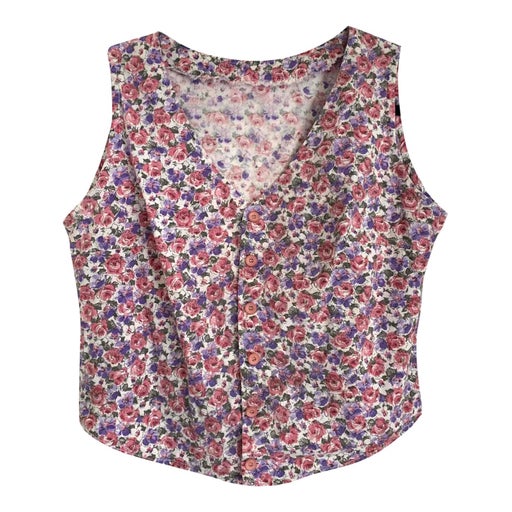 Top à fleurs