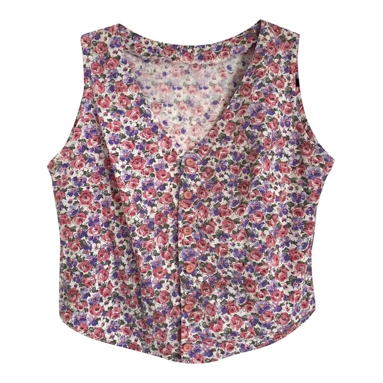 Top à fleurs