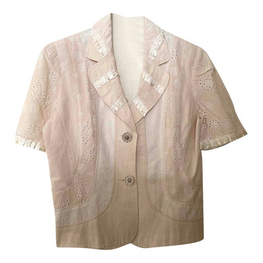 Blouse brodée en coton
