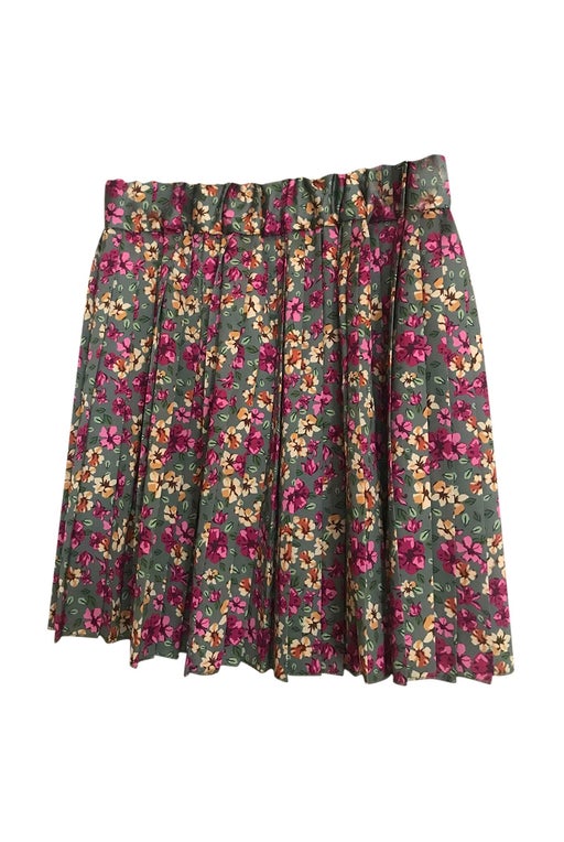 Floral pleated mini skirt