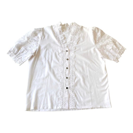 Blouse brodée en coton