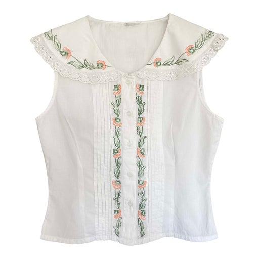 Embroidered cotton top