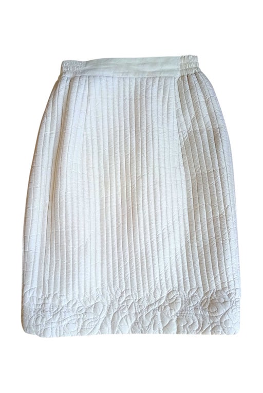 Quilted silk skirt