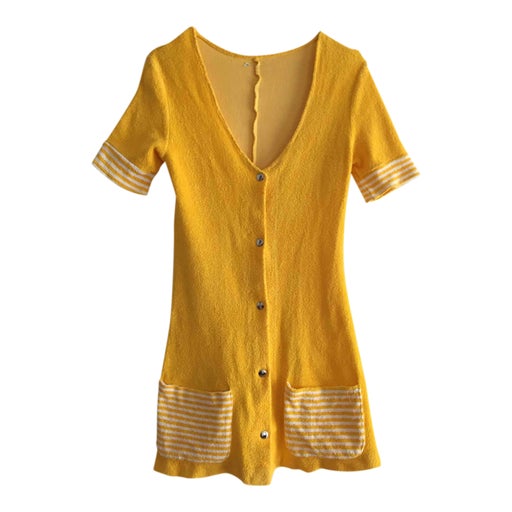 Buttoned toweling dress