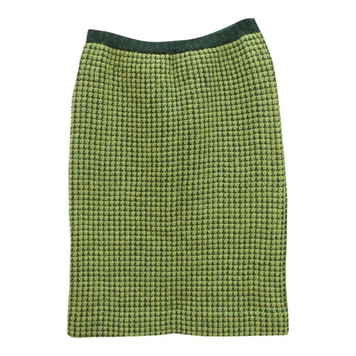Green knit skirt
