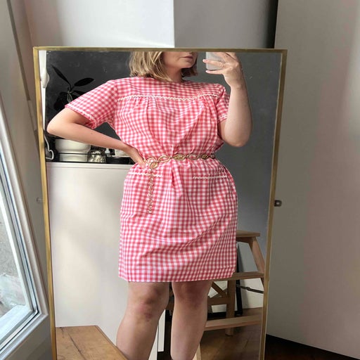 Robe midi vichy