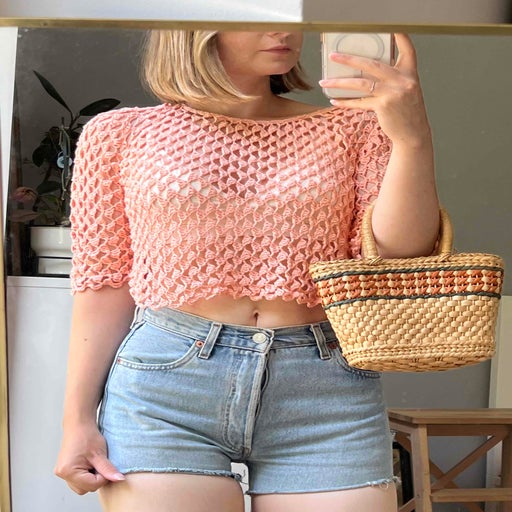 Crop top en crochet