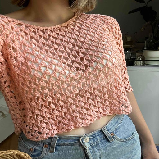 Crop top en crochet