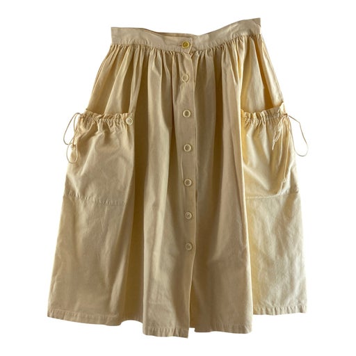 Buttoned cotton skirt