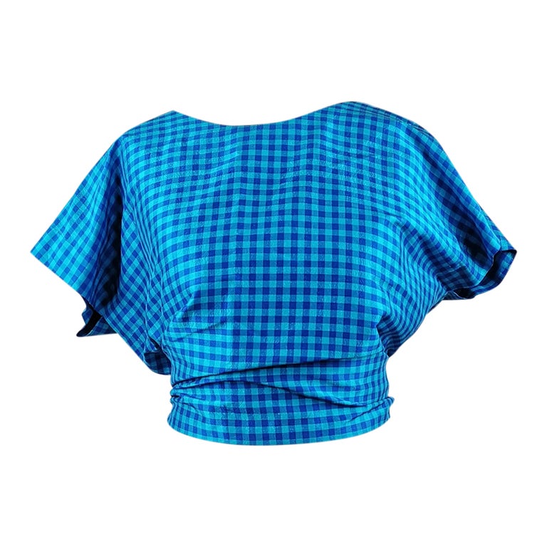 Crop top en soie 