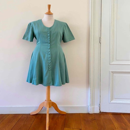 Robe mini boutonnée 